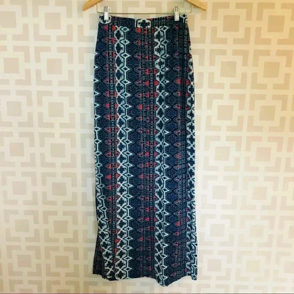 Just Be Blue Multi Maxi Skirt M - Picture 3 of 3